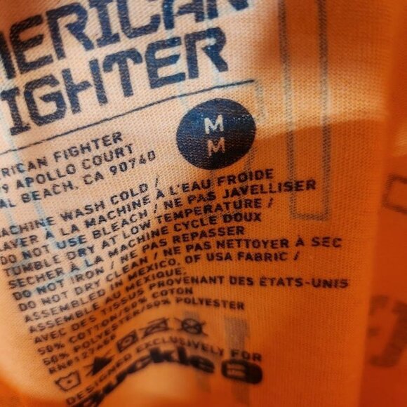 American Fighter Wardell T-Shirt in Neon Light Orange - Size Medium - Picture 9 of 10